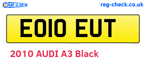 EO10EUT are the vehicle registration plates.