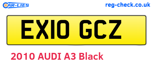 EX10GCZ are the vehicle registration plates.