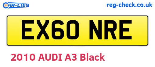 EX60NRE are the vehicle registration plates.