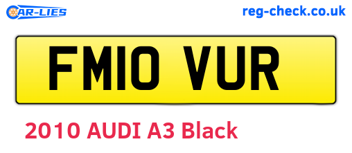FM10VUR are the vehicle registration plates.