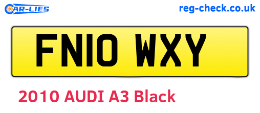 FN10WXY are the vehicle registration plates.