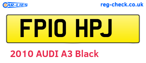 FP10HPJ are the vehicle registration plates.
