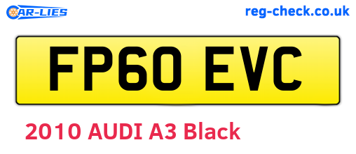 FP60EVC are the vehicle registration plates.
