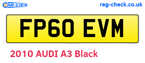 FP60EVM are the vehicle registration plates.