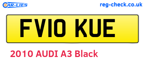 FV10KUE are the vehicle registration plates.