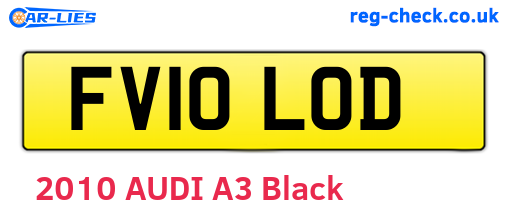 FV10LOD are the vehicle registration plates.