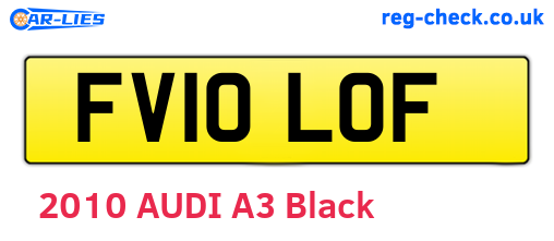 FV10LOF are the vehicle registration plates.