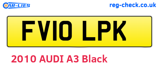 FV10LPK are the vehicle registration plates.