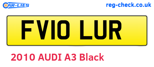 FV10LUR are the vehicle registration plates.