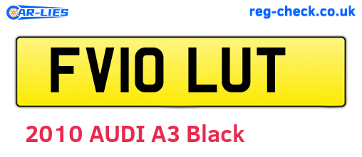 FV10LUT are the vehicle registration plates.