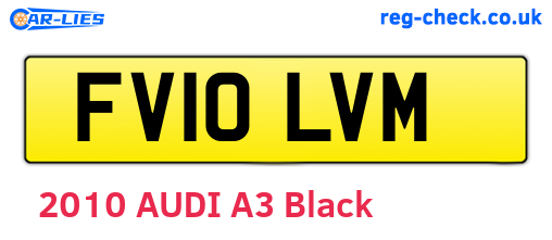 FV10LVM are the vehicle registration plates.