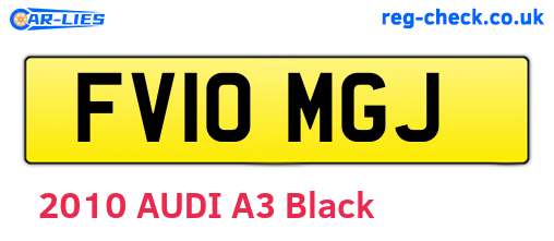 FV10MGJ are the vehicle registration plates.