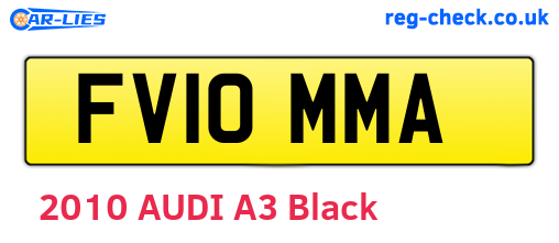 FV10MMA are the vehicle registration plates.