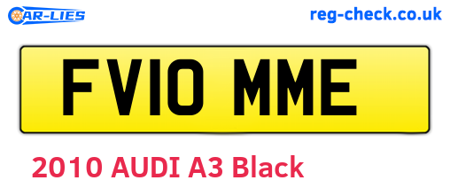 FV10MME are the vehicle registration plates.