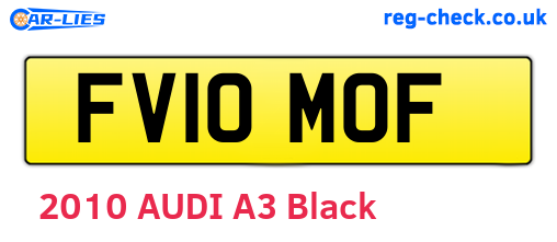 FV10MOF are the vehicle registration plates.