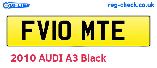 FV10MTE are the vehicle registration plates.