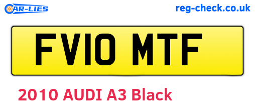 FV10MTF are the vehicle registration plates.