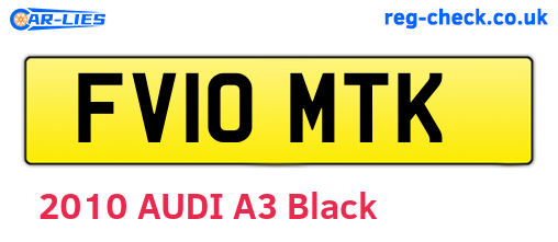 FV10MTK are the vehicle registration plates.