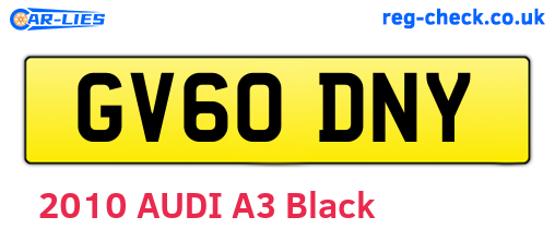 GV60DNY are the vehicle registration plates.