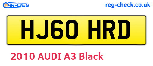 HJ60HRD are the vehicle registration plates.