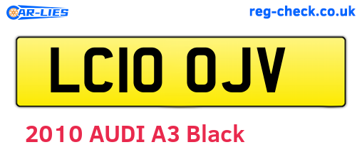 LC10OJV are the vehicle registration plates.