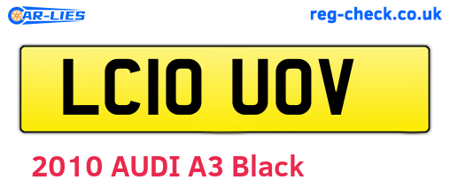 LC10UOV are the vehicle registration plates.