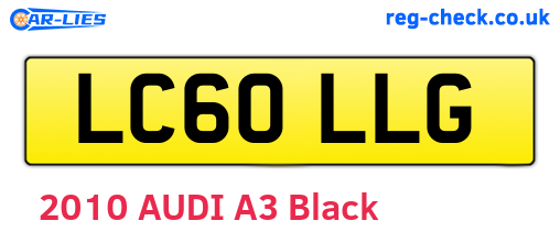 LC60LLG are the vehicle registration plates.