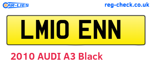 LM10ENN are the vehicle registration plates.