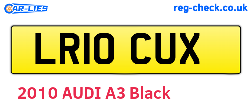 LR10CUX are the vehicle registration plates.