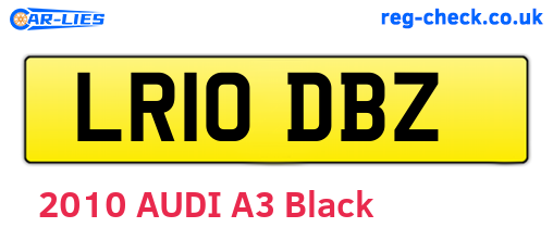 LR10DBZ are the vehicle registration plates.