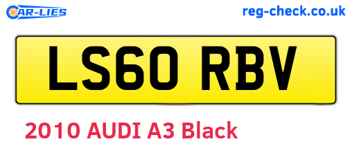 LS60RBV are the vehicle registration plates.
