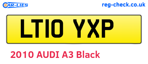 LT10YXP are the vehicle registration plates.