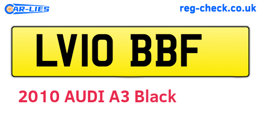 LV10BBF are the vehicle registration plates.