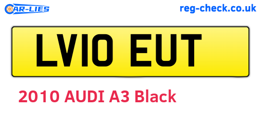 LV10EUT are the vehicle registration plates.