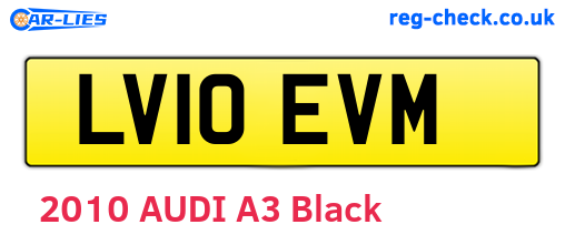 LV10EVM are the vehicle registration plates.