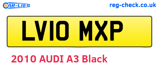 LV10MXP are the vehicle registration plates.