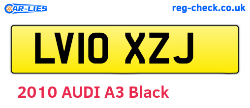 LV10XZJ are the vehicle registration plates.