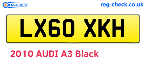 LX60XKH are the vehicle registration plates.