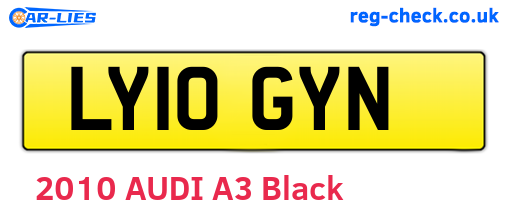 LY10GYN are the vehicle registration plates.