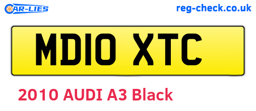 MD10XTC are the vehicle registration plates.