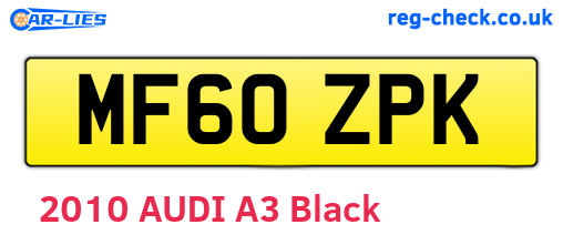 MF60ZPK are the vehicle registration plates.
