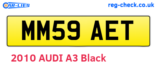 MM59AET are the vehicle registration plates.