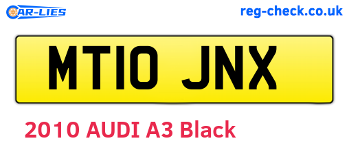 MT10JNX are the vehicle registration plates.
