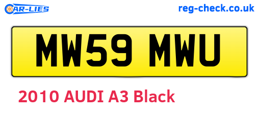 MW59MWU are the vehicle registration plates.