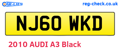 NJ60WKD are the vehicle registration plates.