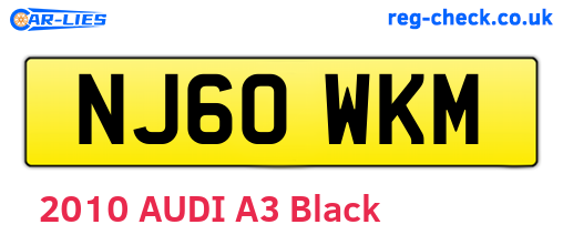 NJ60WKM are the vehicle registration plates.