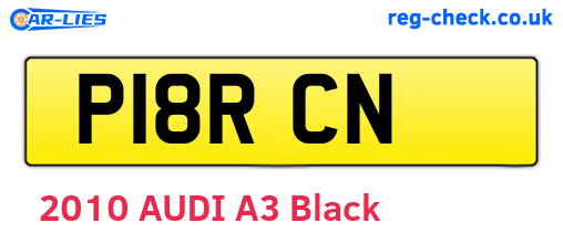 P18RCN are the vehicle registration plates.