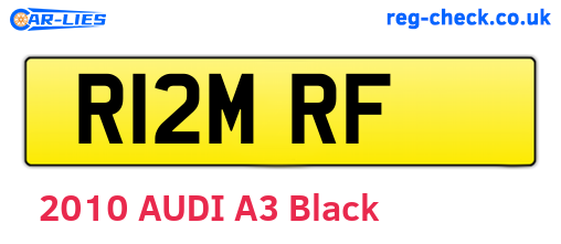 R12MRF are the vehicle registration plates.