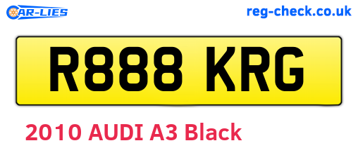 R888KRG are the vehicle registration plates.
