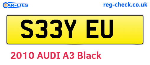 S33YEU are the vehicle registration plates.